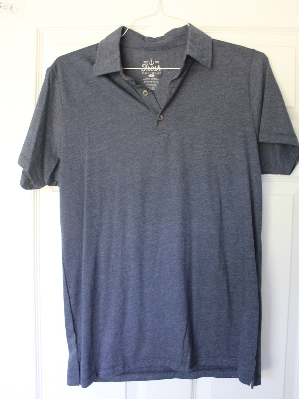 Fresh Clean Threads, Medium, Blue Polo Shirt, New